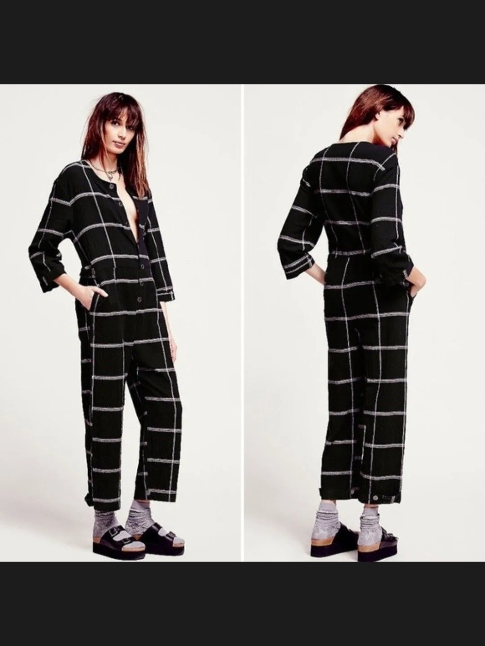 Free People Keep it in Check Jumpsuit Size XS